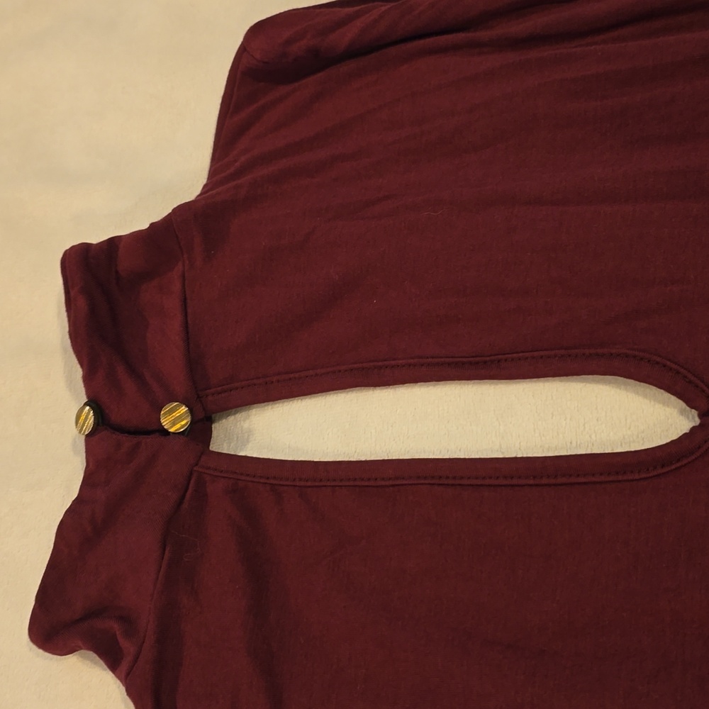 Burgundy Bodycon Dress - Picture 4 of 7
